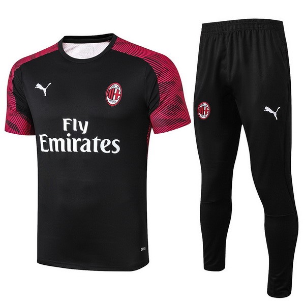 Entrenamiento AC Milan Conjunto Completo 2019-20 Negro Blanco Rojo